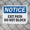 Signmission Exit Sign, Plastic, 10 in W, 7 in H, Exit Path Do Not Block OS-2PACK-NS-P-710-L-12238 - alternate 7